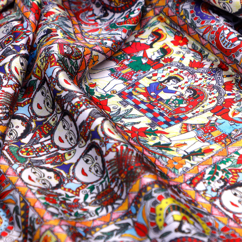 Gorgeous multicolor decorative digital printed fabric
