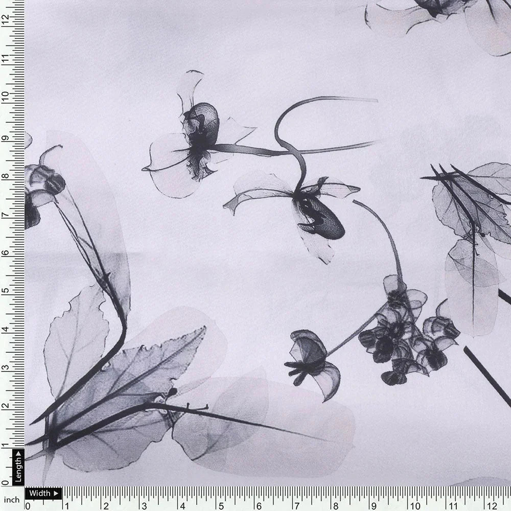 Classy Digital Printed Japan Satin Fabric in White – js 0 ta06256 110 d