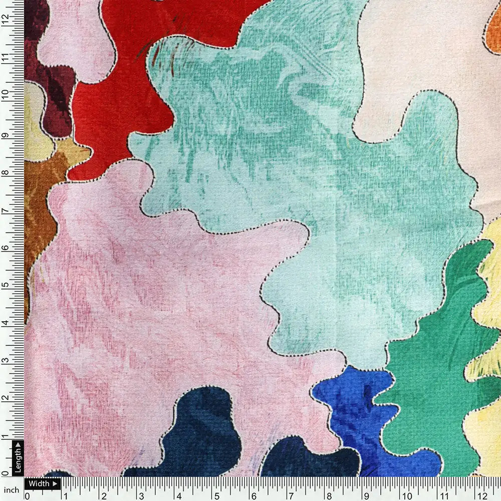 Gorgeous multicolor abstract digital printed fabric from FAB VOGUE Studio – js 0 ta07046 110 d