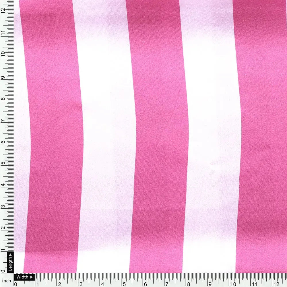 Gorgeous pink striped digital printed fabric from FAB VOGUE Studio – js 0 ta07536 110 d