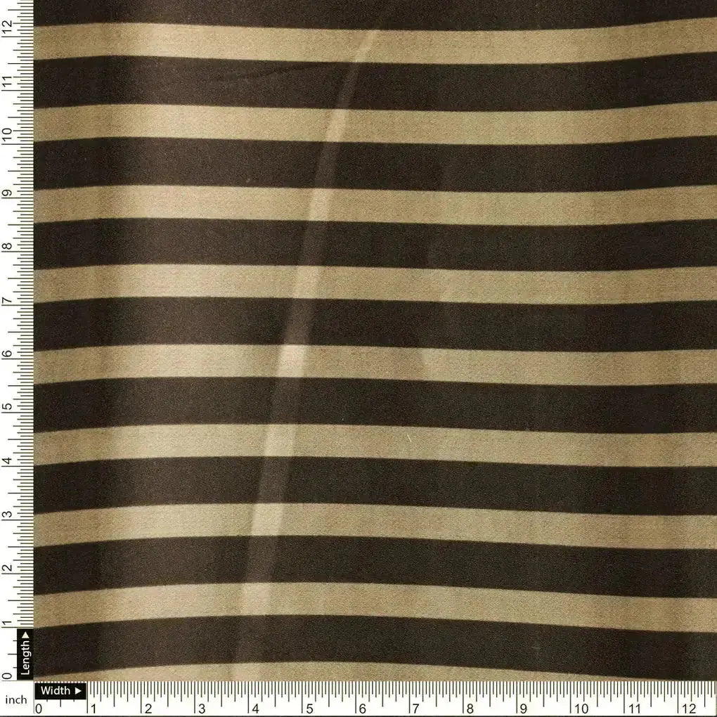Brown Stripes Digital Printed Fabric - Japan Satin – js 0 ta07623 110 a