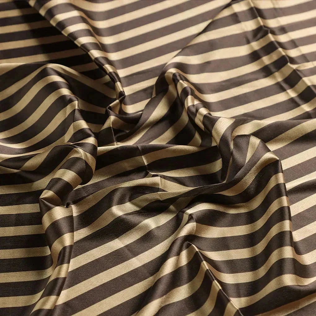 Brown Stripes Digital Printed Fabric - Japan Satin – js 0 ta07623 110 c