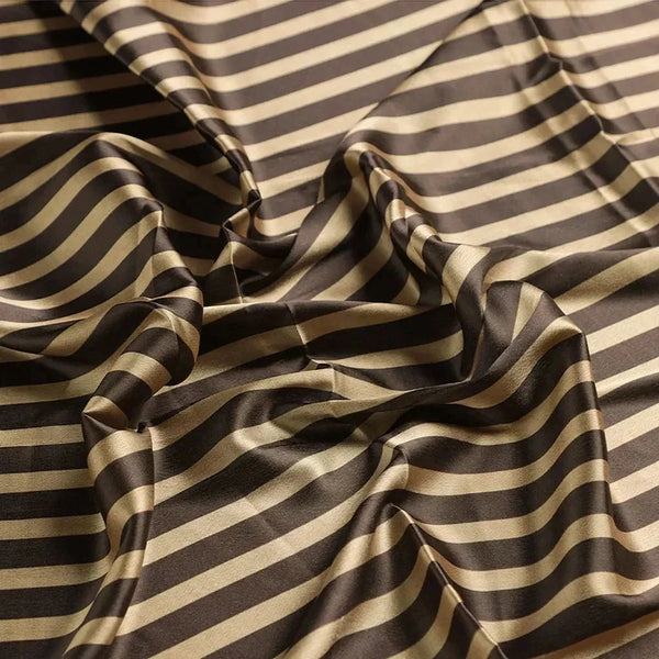 Brown Stripes Digital Printed Fabric - Japan Satin – js 0 ta07623 110 c