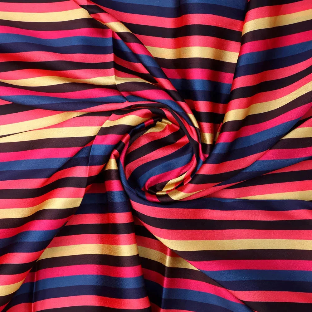 Classy Multicolor Strips Digital Printed Japan Satin Fabric – js 0 ta08372 110 a