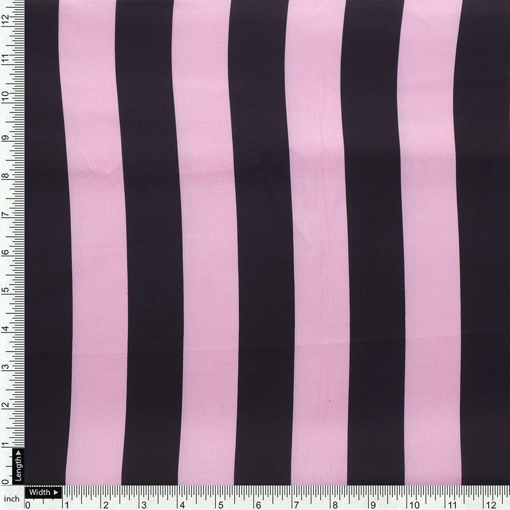 Black and Pink Striped Digital Printed Fabric – js 0 ta08373 110 d