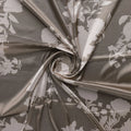 Beautiful Brown Floral Branch Digital Printed Fabric - Japan Satin – js 0 ta08569p4 110 b