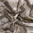Beautiful Brown Floral Branch Digital Printed Fabric - Japan Satin – js 0 ta08569p4 110 c