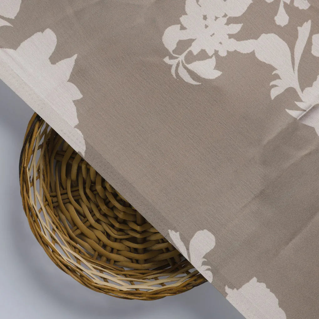 Beautiful Brown Floral Branch Digital Printed Fabric - Japan Satin – js 0 ta08569p4 110 d