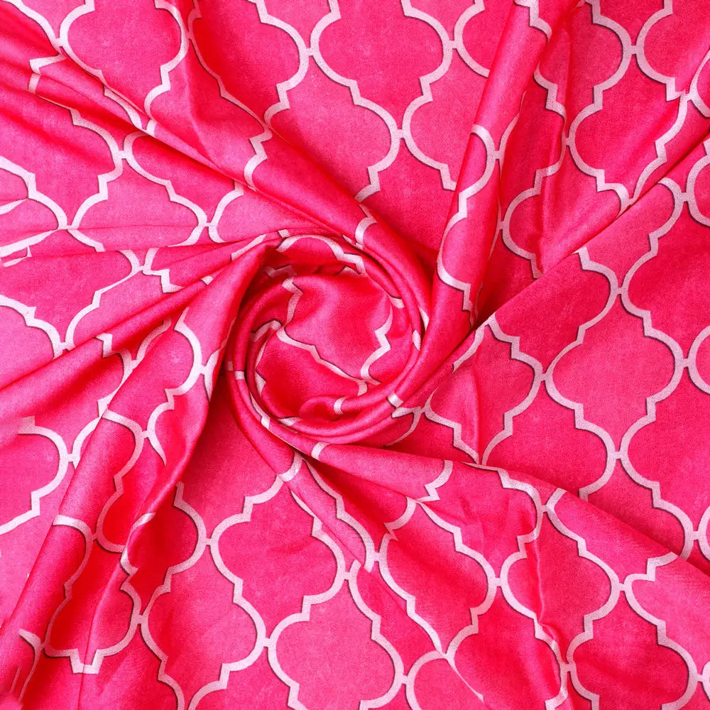 Gorgeous pink Ogee digital printed fabric from FAB VOGUE Studio – js 0 ta08732p1 110 a
