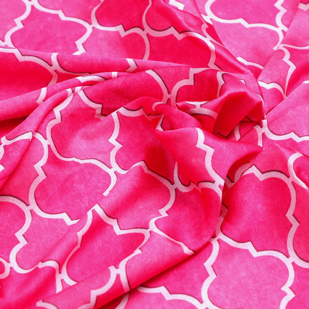 Gorgeous pink Ogee digital printed fabric from FAB VOGUE Studio – js 0 ta08732p1 110 c