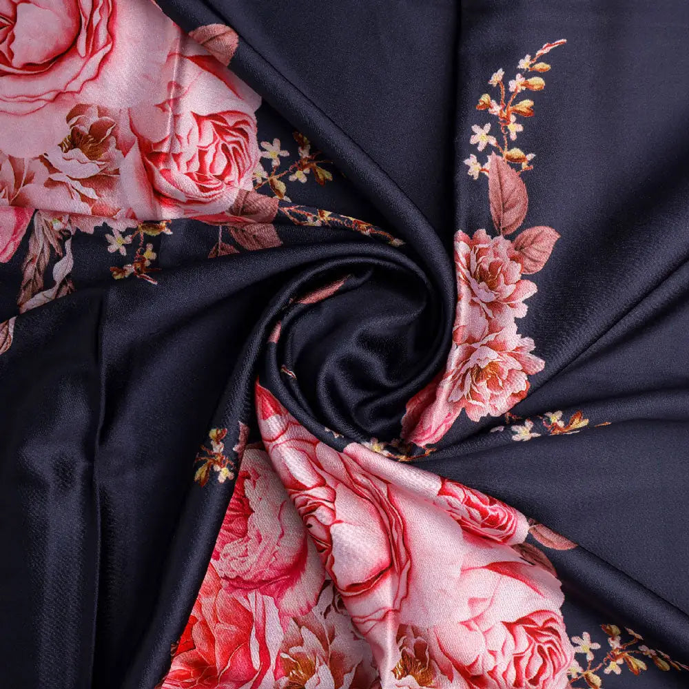 Classy floral digital printed fabric in gray by FAB VOGUE Studio – js 0 ta09553p11 110 a