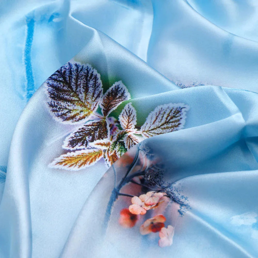 Gorgeous blue floral digital printed fabric from FAB VOGUE Studio – js 0 ta09559c 110 c