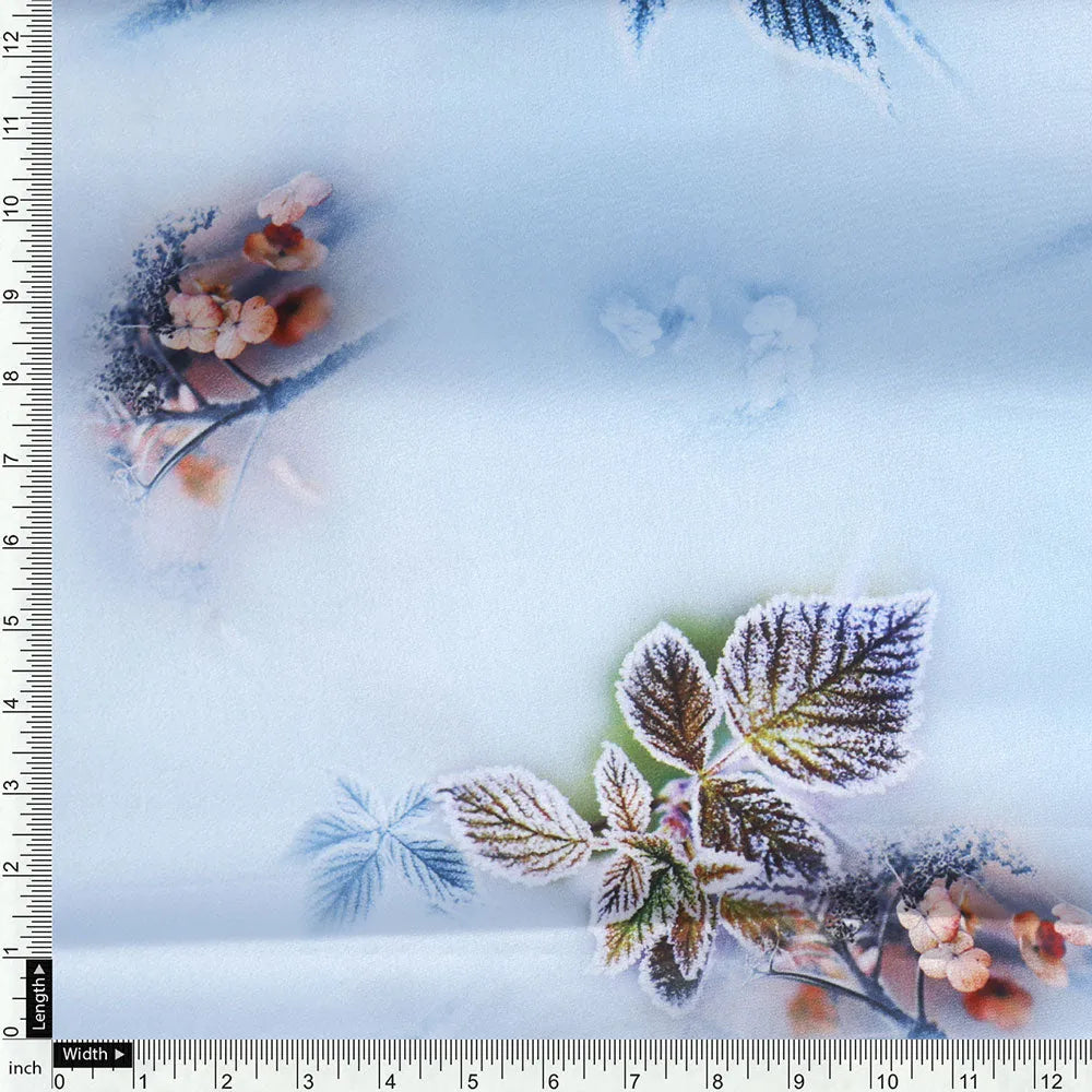 Gorgeous blue floral digital printed fabric from FAB VOGUE Studio – js 0 ta09559c 110 d