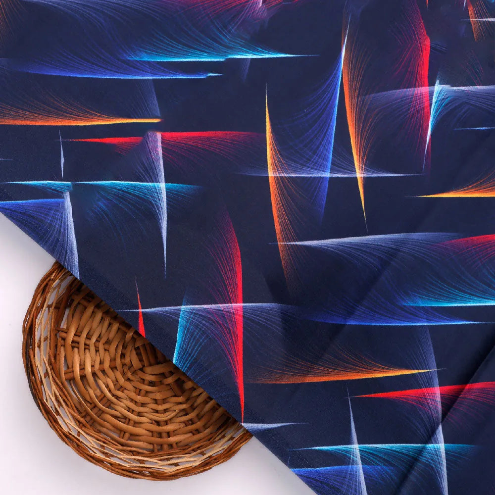 Classy blue decorative digital printed fabric from FAB VOGUE Studio – js 0 ta09682pb 110 b