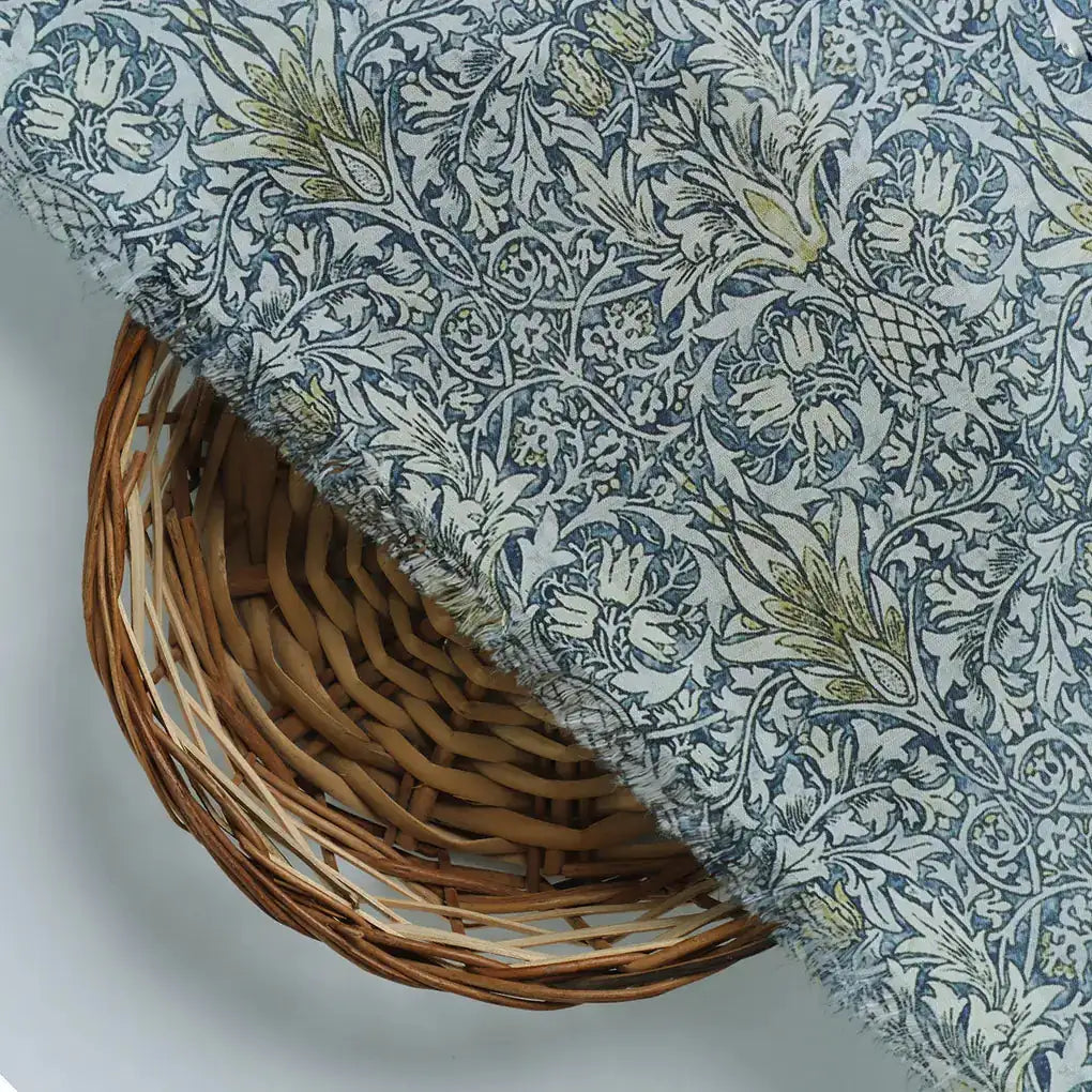 Damask Patterns On Yukon Gold Digital Printed Fabric - Kora Silk – ks 0 ta 05997p2 110 d