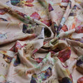 Elegant Leaves Digital Printed Kora Silk Fabric – ks 0 ta063646 111 c
