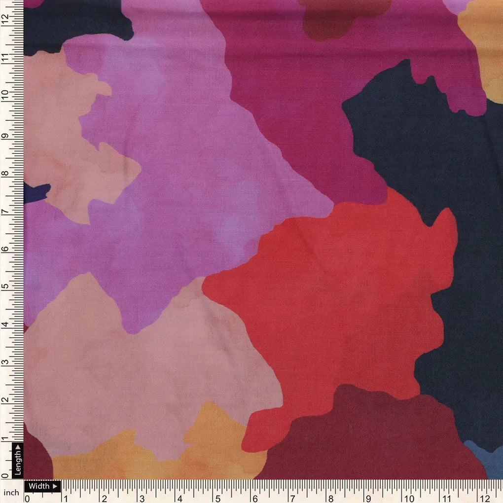 Morden Paint Of Art Multicolour Digital Printed Fabric - Kora Silk – ks 0 ta08326p5 110 a