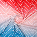Zigzag Digital Printed Kora Silk Fabric in Multicolor – ks 0 ta08377p3 110 a