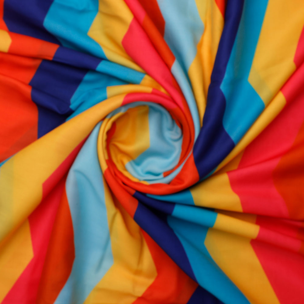 Zigzag Digital Printed Kora Silk Fabric from FAB VOGUE Studio – ks 0 ta09262p6 110 a