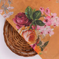 Gorgeous floral digital printed fabric in yellow from FAB VOGUE Studio – mu 0 0ta061813 110 b