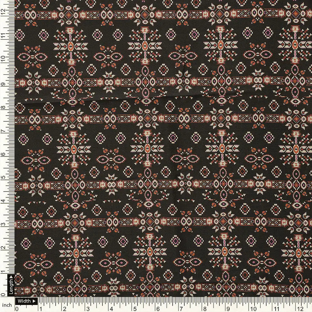 Invigorate Your Wardrobe with Muslin Fabric in Black Ajrakh Patterns – mu 0 fvs20228 110 a