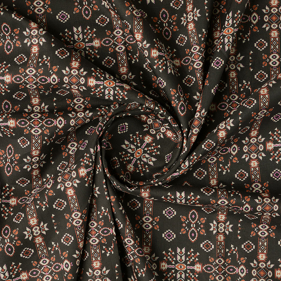 Invigorate Your Wardrobe with Muslin Fabric in Black Ajrakh Patterns