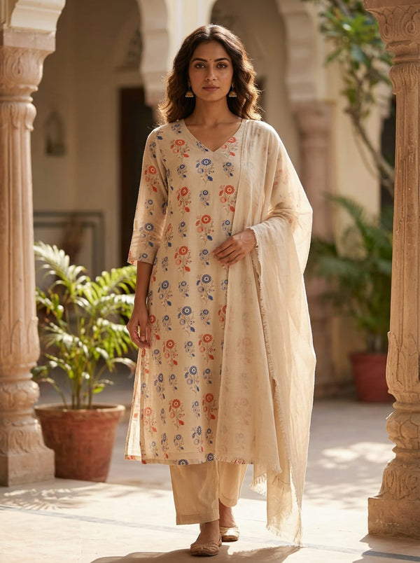 Muslin - Polyester - Design MA010415 - A-Line Kurta with Salwar Lookbook - MU-0-MA010415-114 - alternate view