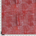 Checkes Textured Red And White Digital Printed Fabric - Muslin – mu 0 ma02235 110 a
