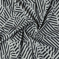 Attractive Black Strips With Bone Colour Digital Printed Fabric - Muslin – mu 0 ta0078 110 b