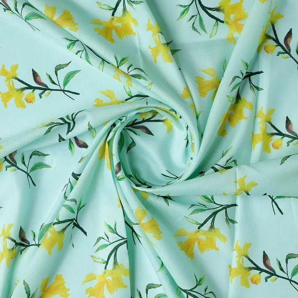 Seamles Yellow Floral Digital Printed Fabric – mu 0 ta01241 110 b - alternate view