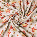 Gorgeous green leaves digital printed muslin fabric by FAB VOGUE Studio – mu 0 ta06094 110 a