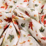 Gorgeous green leaves digital printed muslin fabric by FAB VOGUE Studio – mu 0 ta06094 110 c