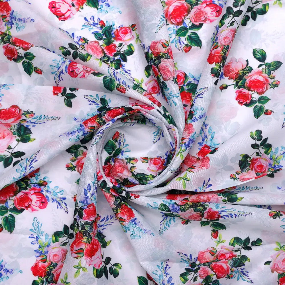 Classy floral print muslin fabric from FAB VOGUE Studio – mu 0 ta06676 110 a