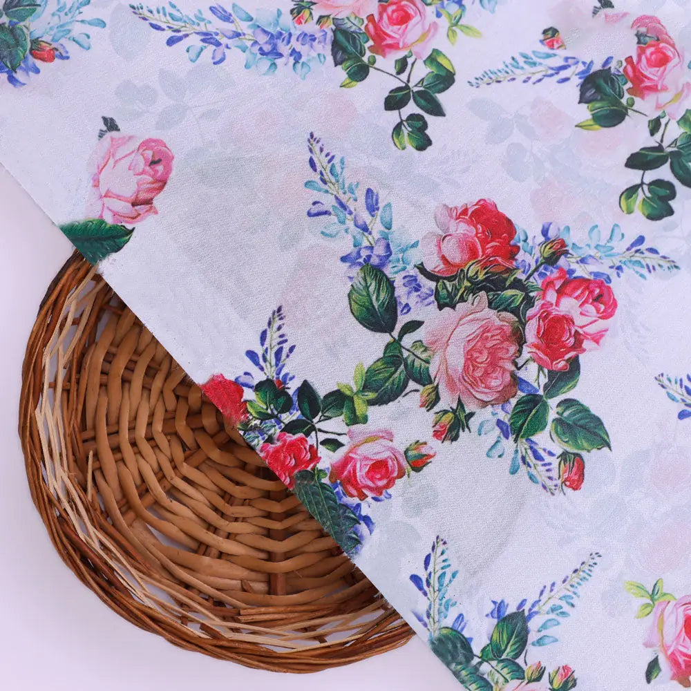 Classy floral print muslin fabric from FAB VOGUE Studio – mu 0 ta06676 110 b