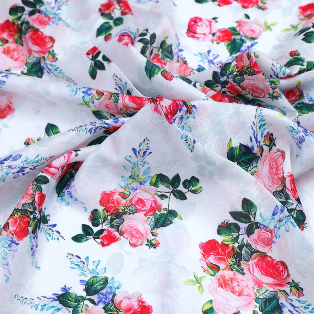 Classy floral print muslin fabric from FAB VOGUE Studio – mu 0 ta06676 110 c