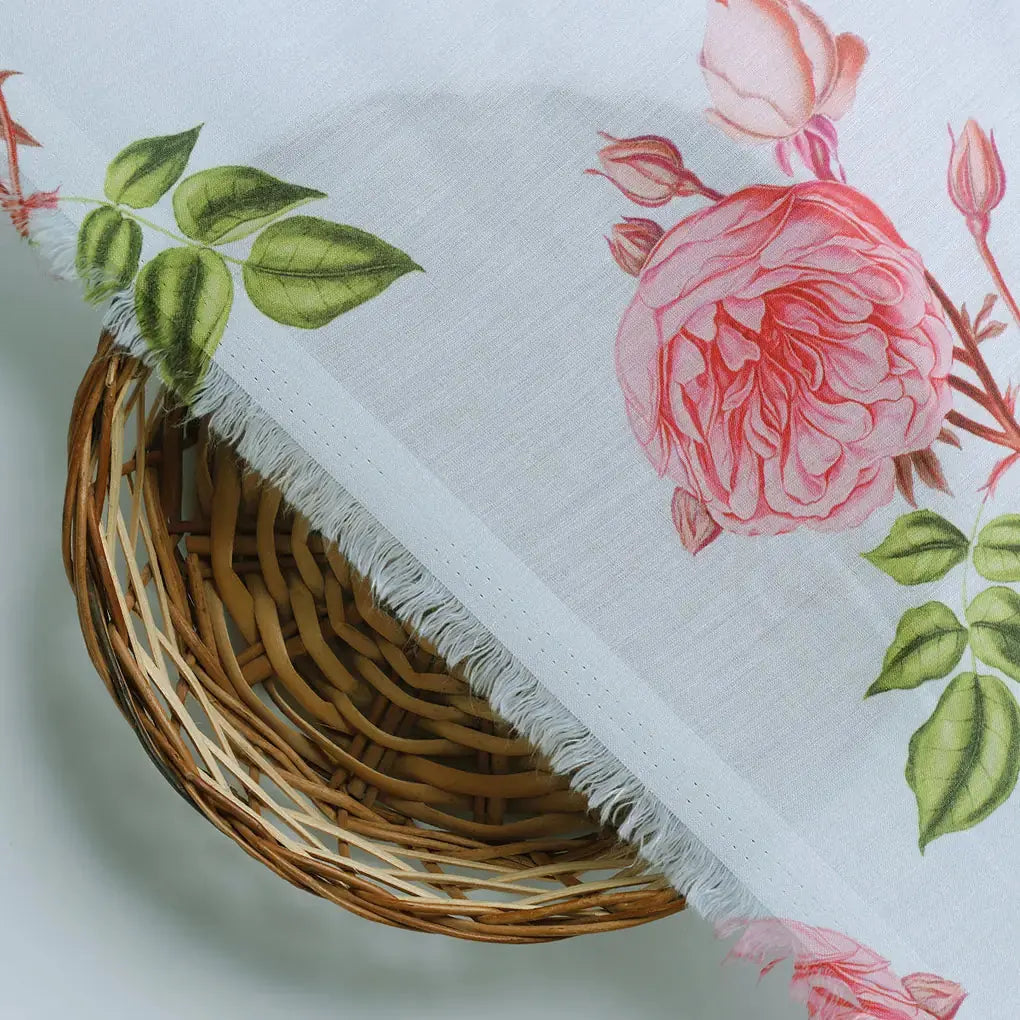 Red Rose Laying Over Sky Blue Digital Printed Fabric – mu 0 ta07107p13 110 d