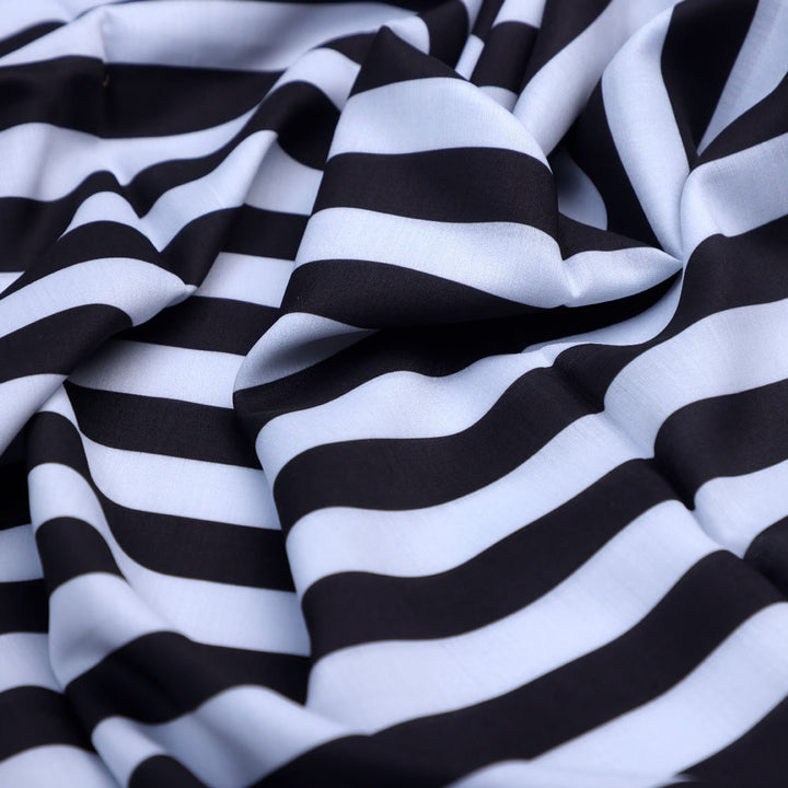 Gorgeous black and white digital printed fabric from FAB VOGUE Studio