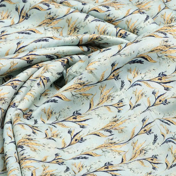 Fluid Rama Crop Branch Motif Digital Printed Fabric  - Muslin – mu 0ma013667 110 c