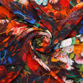 Gorgeous black and multicolor damask digital printed fabric – nc 0 ta0025 108 a