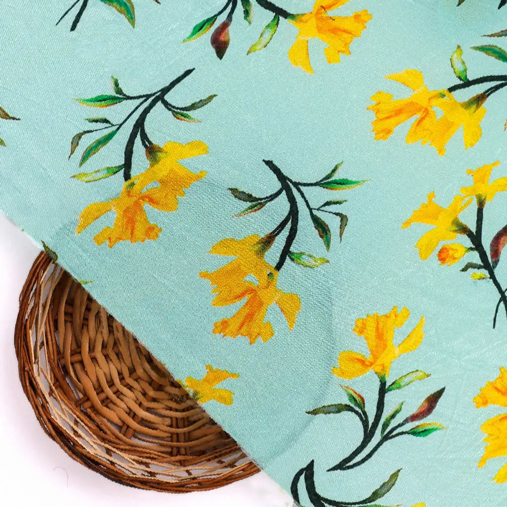 Gorgeous green digital printed fabric by FAB VOGUE Studio – nc 0 ta01241 108 b