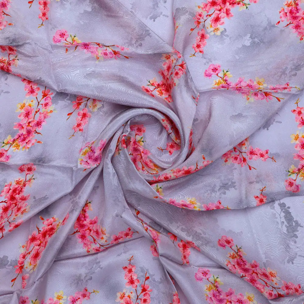 Classy digital printed fabric in natural crepe with gray ditsy pattern – nc 0 ta08283p4 108 a
