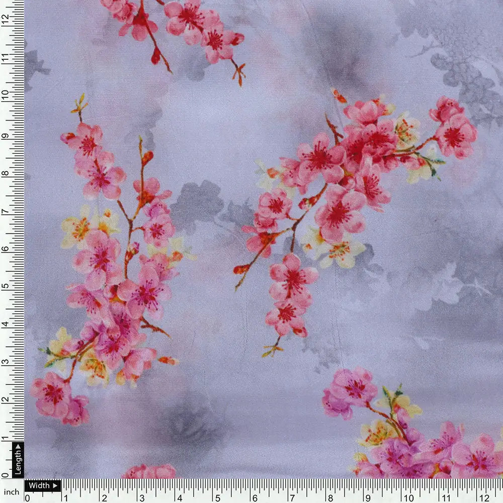 Classy digital printed fabric in natural crepe with gray ditsy pattern – nc 0 ta08283p4 108 d