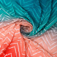 Classy Green, Red, and Peach Zigzag Digital Printed Natural Crepe Fabric – nc 0 ta08377p3 108 a