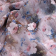 Classy and Attractive Brown Floral Digital Printed Organza Fabric – or 0 ta08309 110 c