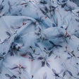 Gorgeous green leaves digital printed organza fabric by FAB VOGUE Studio – or 0 ta05861p2 110 c