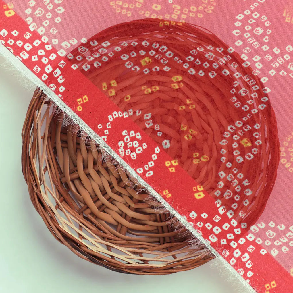 Attractive Seamless Bandhani Digital Printed Fabric - Organza – or 0 ta08268p 110 dcopy