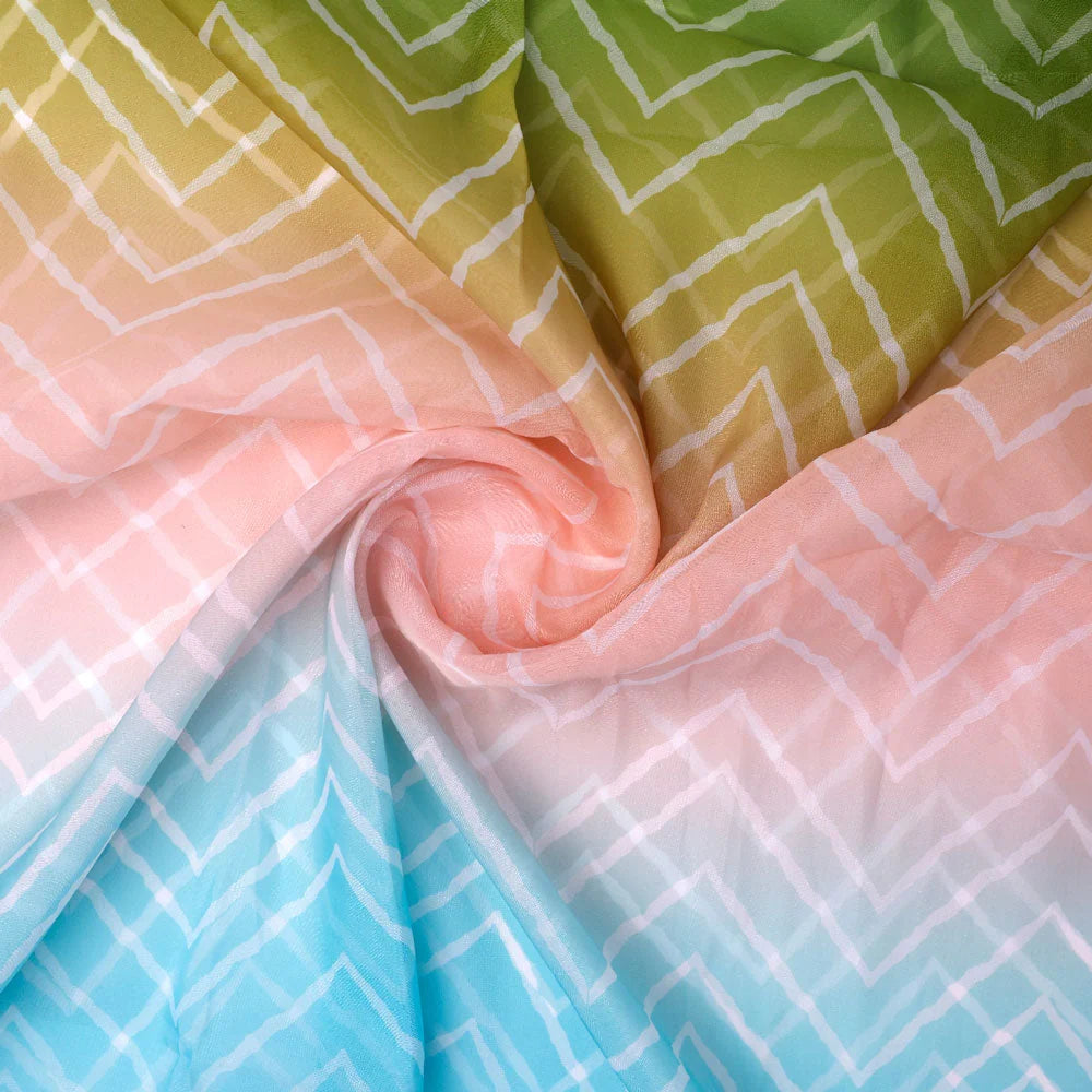 Seamless Multicolours Zigzag Digital Printed Fabric – or 0 ta08377p6 110 a