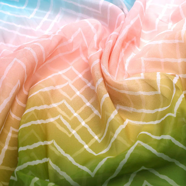 Seamless Multicolours Zigzag Digital Printed Fabric – or 0 ta08377p6 110 c