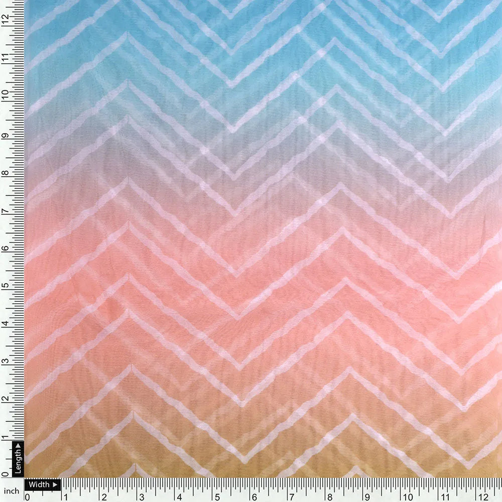 Seamless Multicolours Zigzag Digital Printed Fabric – or 0 ta08377p6 110 d