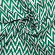 Classy Green and White Zigzag Digital Printed Pure Chinon Fabric – pc 0 ta0 6040 106 a